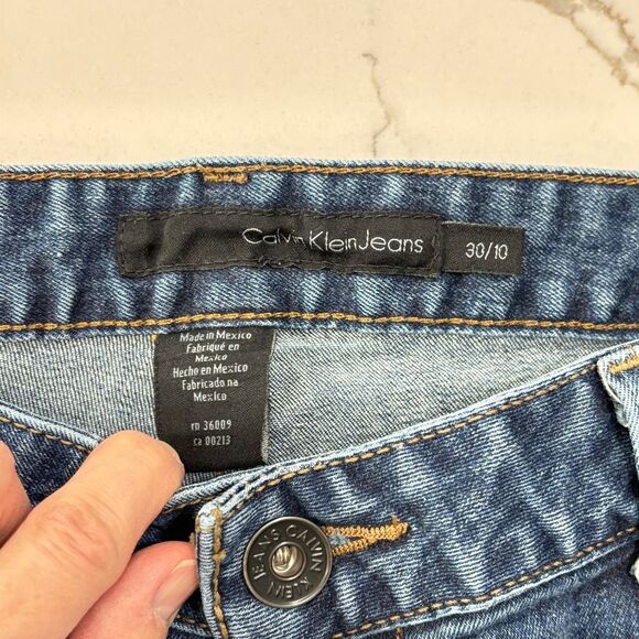 Calvin Klein | Medium Dark Wash Women’s Lean Bootcut Denim Blue Jeans Size 10 - Picture 11 of 16